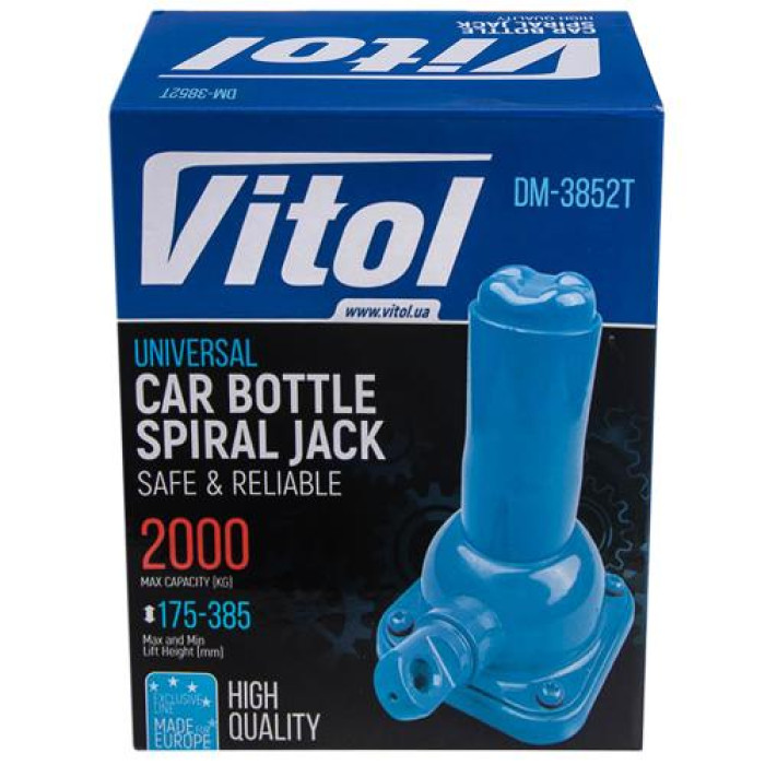 Домкрат бутылочный механический Vitol 2 т ST-107B DM-3852T - изображение 5