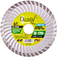Круг алмазный по бетону армированному Alloid Turbo Wave 125х22.23 мм DS-7125TW