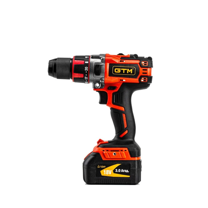 Дриль-шуруповерт ударний акумуляторний GTM DSI18/75BL - зображення 3