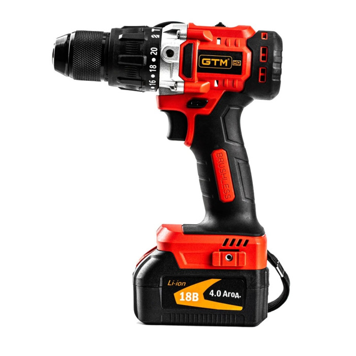 Дриль-шуруповерт ударний акумуляторний GTM DSI18/80BL - зображення 3