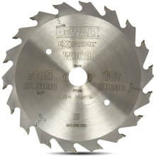Диск пильный по дереву DeWALT EXTREME WORKSHOP 165х20х18 DT1089