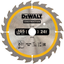 Диск пильный по дереву DeWALT CONSTRUCTION 165х20х24 DT1949