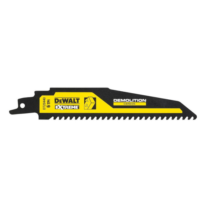 Полотно по дереву для шабельної пили DeWALT Extreme Carbide 152 мм 6 TPI DT20440