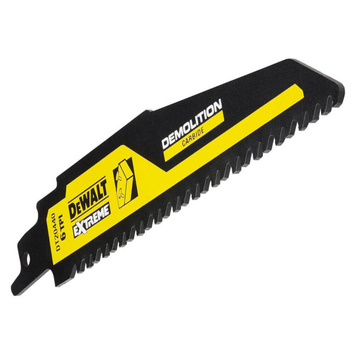 Полотно по дереву для шабельної пили DeWALT Extreme Carbide 152 мм 6 TPI DT20440 - зображення 2