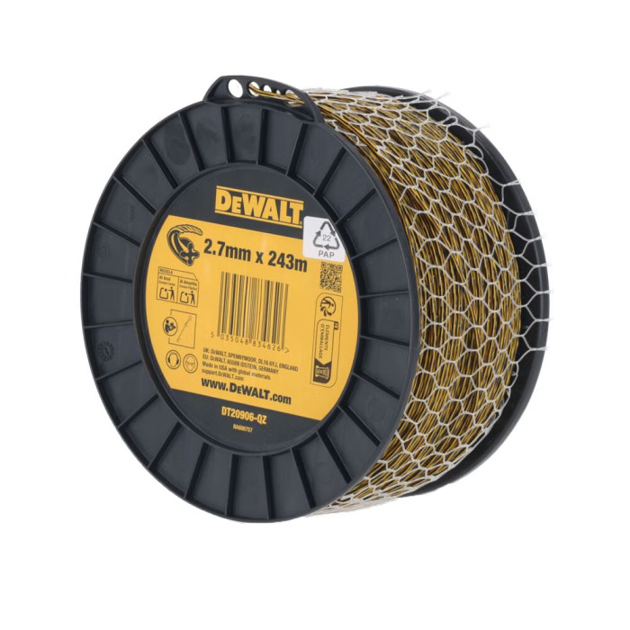 Косильна жилка DeWALT 2.7 мм 210 м DT20906