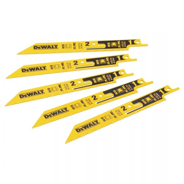 Полотна по металлу для сабельной пилы 5 шт DeWALT Breakaway 152 мм 14-18 TPI DT2417