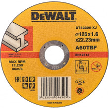 Круг отрезной по металлу DeWALT 125х22.23х1.6 мм DT42300