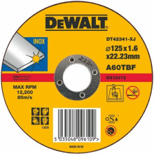 Круг отрезной по нержавеющей стали DeWALT Inox 125х22.23х1.6 мм DT42341