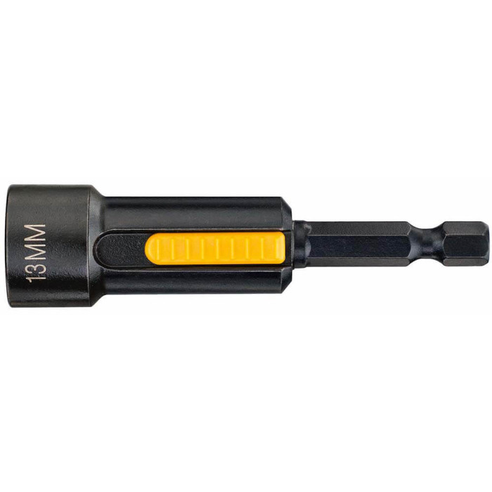 Головка торцевая ударная магнитная с 6-гранным хвостовиком DeWALT Extreme 13 мм 1/4” DT7450
