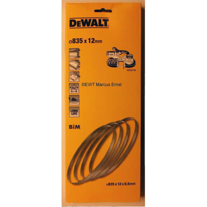 Полотна по металу для стрічкової пили 4 шт DeWALT DCS371 835x12x0.5 мм 1.8-1.4 мм DT8463 - зображення 2