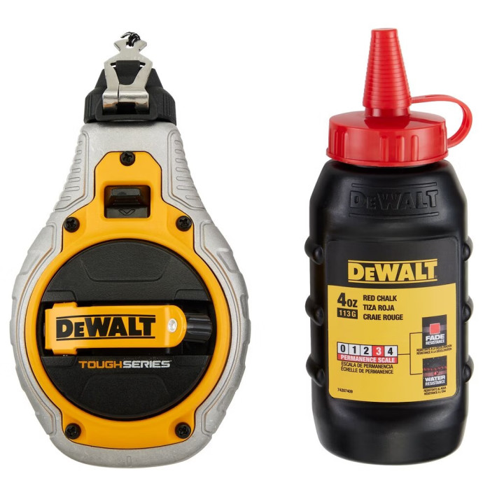 Шнур разметочный в комплекте с меловым порошком DeWALT 30 м DWHT48335RC-0