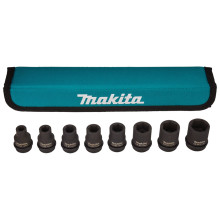 Haбіp гoлoвoк торцевих ударних в сумці 8 шт Makita 8-21 мм 1/2 дюйма E-02989