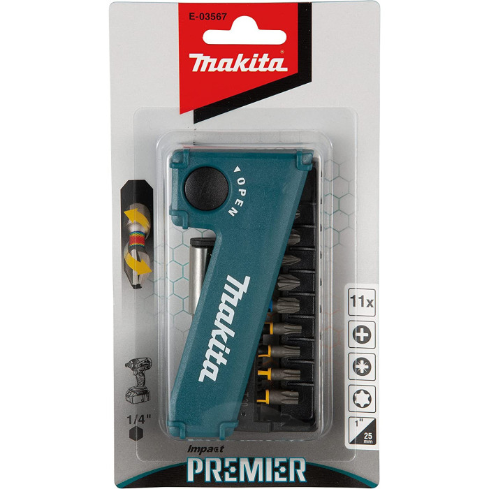 Набор бит Makita Impact Premier 11 предметов E-03567 - изображение 2