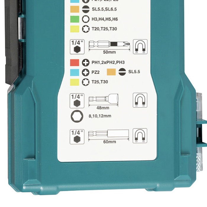 Набір біт та головок Makita 28 предметів E-07048 - зображення 4