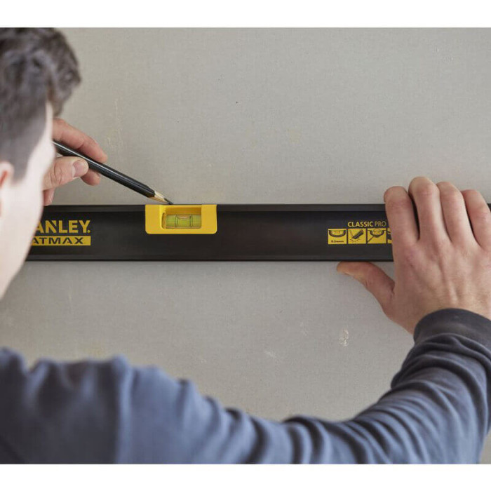 Уровень FatMax WATERFIT CLASSIC PRO алюминиевый длиной 600 мм с тремя капсулами STANLEY FMHT42554-1 - изображение 3
