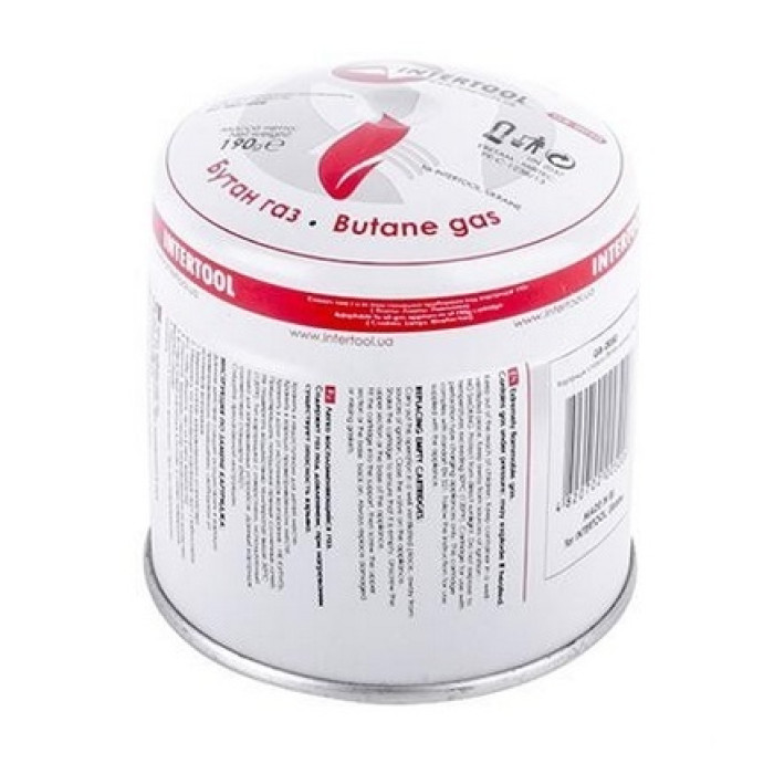 Картридж с газом бутан Intertool 190г