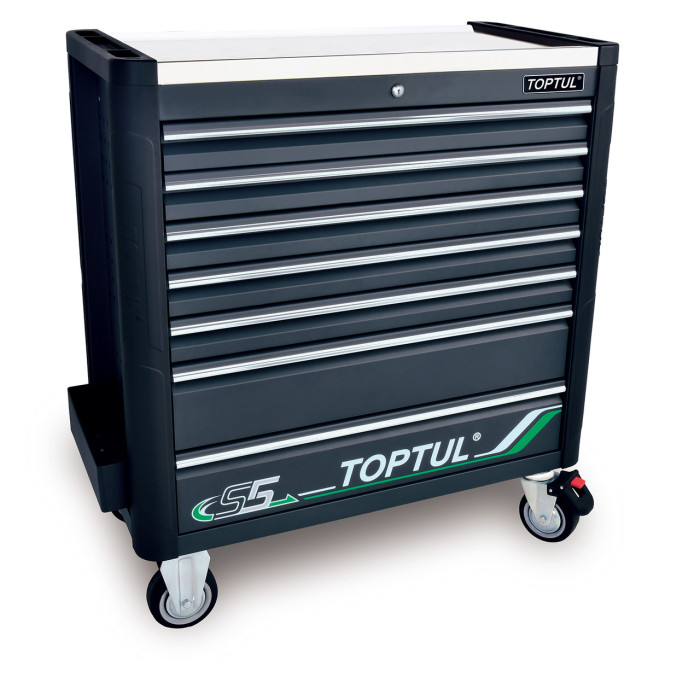 Візок з інструментом TOPTUL Bumper Series 7 секцій 413 предметів GE-41330