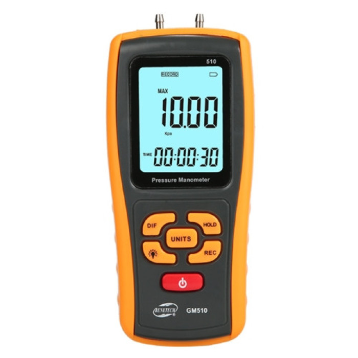 Мікроманометр диференціального тиску USB 10 кПа BENETECH GM510