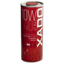 Масло моторное синтетическое для 4-х тактных двигателей XADO 1 л Atomic Oil 10W-40 4T MA2 RED BOOST ХА26132
