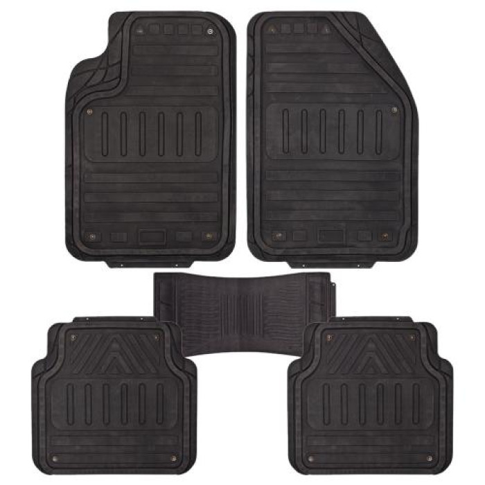 Килимки PVC зйомна повсть КУ-16043 BK 5 шт./компл. чорні 74x50 47x50 23x50 - зображення 2