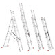 Лестница раскладная 3-х секционная 3x9 5927 мм INTERTOOL LT-0309 - изображение 2