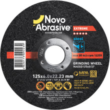 Круг шлифовальный по металлу NovoAbrasive Extreme 125х22.23х6 мм NAEGD12560/27