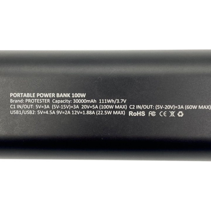 Повербанк для ноутбуків PROTESTER 30000 mAh PRO-PD100W - зображення 5