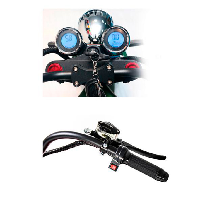 Електроскутер ROODER Chopper Blue r804-m3/2000Bl - зображення 2