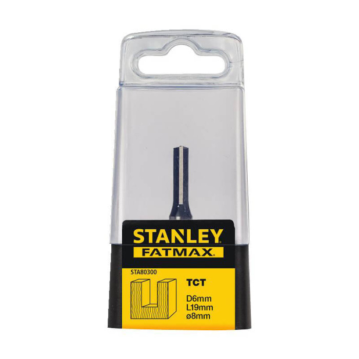 Фреза пазовая прямая по дереву STANLEY FatMax D6 l19 d8 STA80300 - изображение 2