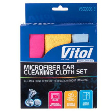 Набор тряпочек микрофибра Vitol VSC3030-3