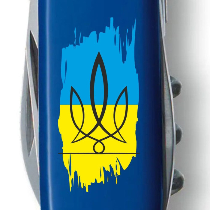 Складаний ніж Victorinox Spartan Ukraine Тризуб фігурний на тлі прапора Vx13603.2_T1026u - зображення 5
