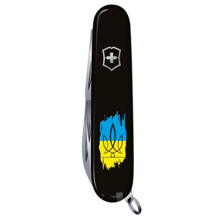 Складаний ніж Victorinox Spartan Ukraine Тризуб фігурний на фоні прапора 1.3603.3_T1026u - зображення 2