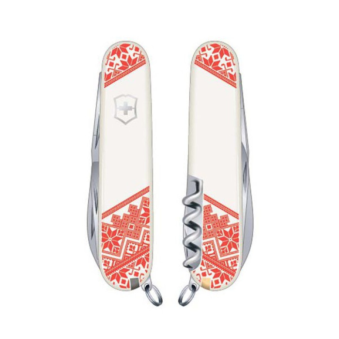 Складной нож Victorinox Climber Ukraine Красная вышиванка Vx13703.7_T0051r - изображение 2