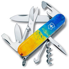 Складной нож Victorinox Climber Ukraine Жёлто-синий рисунок 1.3703.7.T3100p Vx13703.7_T3100p
