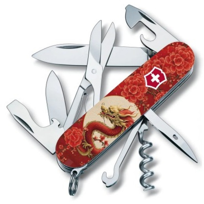 Складной нож Victorinox Climber Zodiac Китайский красный дракон 1.3703.Z3250p Vx13703_Z3250p