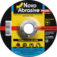 Круг шлифовальный по металлу NovoAbrasive Profi 27 A24 RBF 125х22.23х6 мм WG2712560