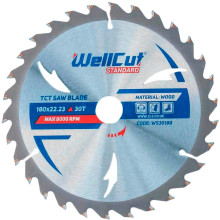 Диск пильный по дереву WellCut Standard 180х22.23х30 WS30180