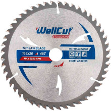 Диск пильный по дереву WellCut Standard 165х20х48 WS48165
