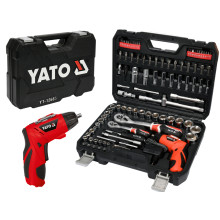 Набор инструментов YATO 1/2 та 1/4 + аккумуляторная отвертка
