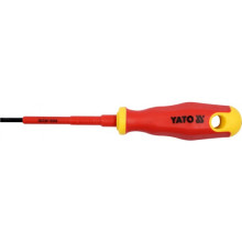 Отвёртка диэлектрическая YATO VDE 1000V SL3х75 мм YT-2815
