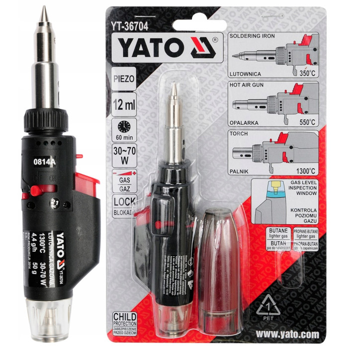 Паяльник газовый YATO 3в1