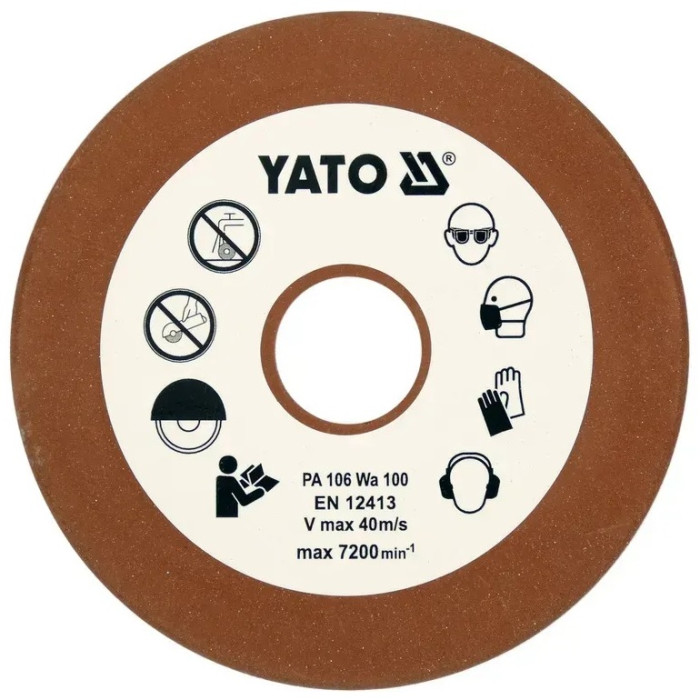 Круг керамический для заточки цепей YATO 108х23х3.2 G100 YT-84991