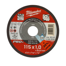 Круг отрезной по нержавеющей стали Milwaukee PRO+ SCS 41 115х22.23х1 мм 4932451484