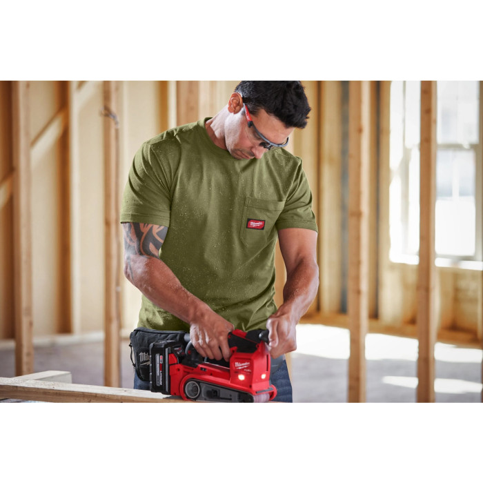 Футболка с карманом и коротким рукавом Milwaukee WT SS GN S 4932493018 - изображение 3