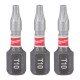 Биты ударные 3 шт Milwaukee Shockwave TX BO10 25 мм 4932500372