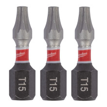 Биты ударные 3 шт Milwaukee Shockwave TX BO15 25 мм 4932500373