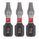 Биты ударные 3 шт Milwaukee Shockwave TX BO15 25 мм 4932500373