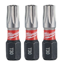 Биты ударные 3 шт Milwaukee Shockwave TX BO30 25 мм 4932500376