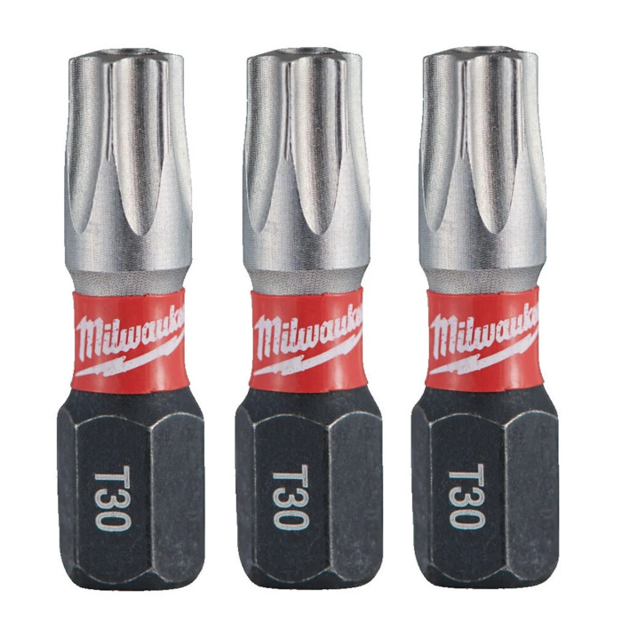 Биты ударные 3 шт Milwaukee Shockwave TX BO30 25 мм 4932500376