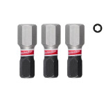 Биты ударные 3 шт Milwaukee Shockwave HEX8 25 мм 4932500383